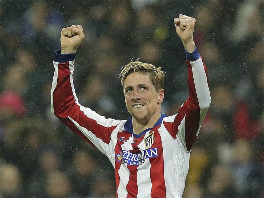 Mit seinen zwei Toren schoss Fernando Torres Ateletico Madrid zum Erfolg über den Stadtrivalen Real. Foto: Ballesteros