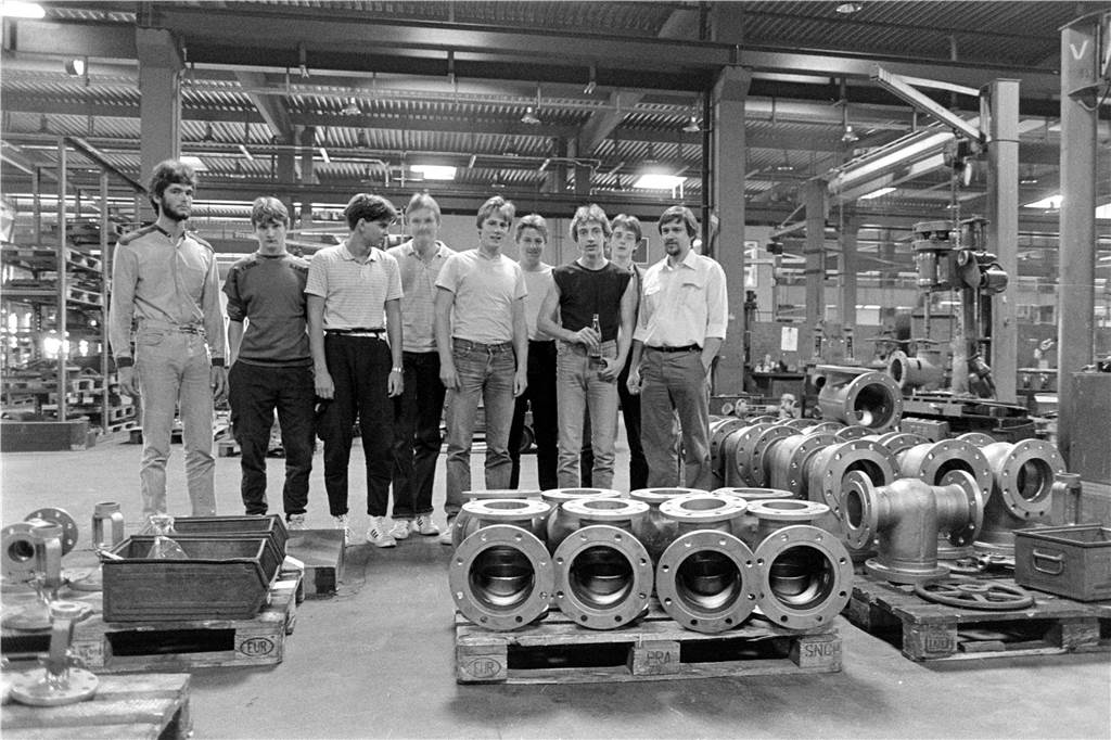 Mitarbeiter von Potthoff und Flume im Jahr 1984.