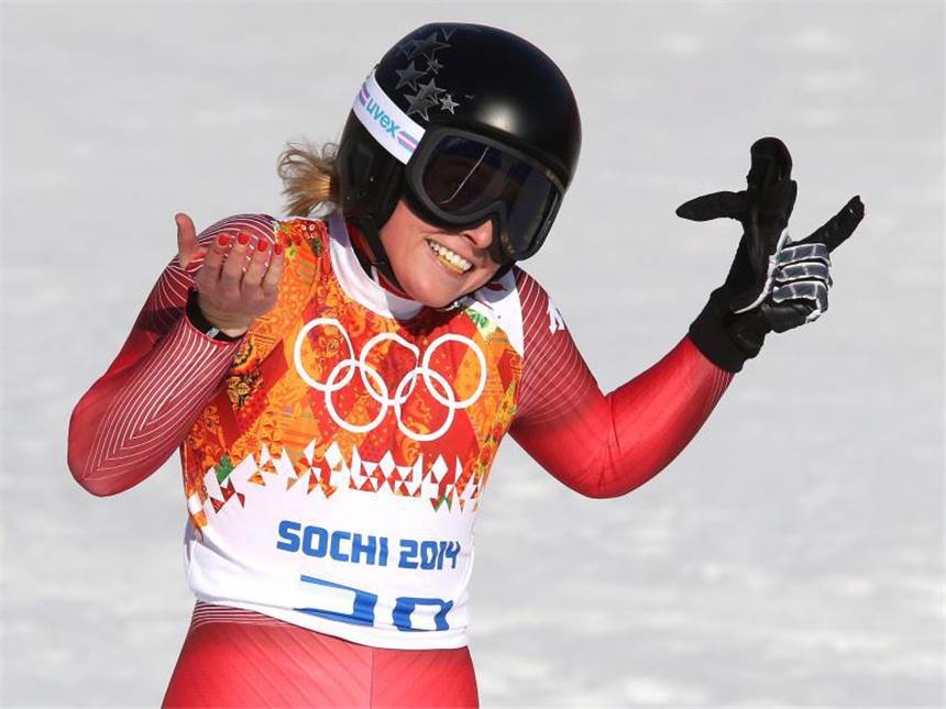 Höfl-Riesch feiert nächsten Coup im Super-G Mitfavoritin Lara Gut verpasste die Medaillenränge. Foto: Antonio Bat