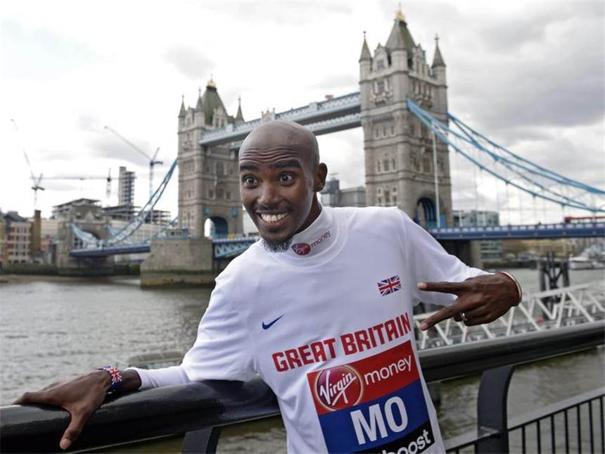 Farahs Marathon-Debüt wird zum Medienspektakel Mo Farah freut sich schon auf sein Marathon-Debüt in seiner Heimarstadt London. Foto: Facundo Arrizabalaga