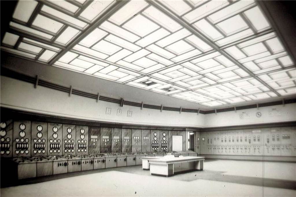 Blick ins Innere des Kraftwerks vor 100 Jahren