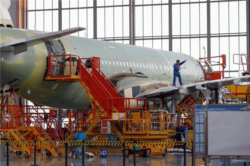 Airbus baut A320-Produktion in China aus Montage eines A320 im chinesischen Airbus-Werk in Tianjin. Foto: Rolex Dela Pena