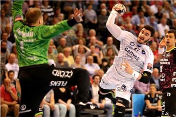 Montpelliers Ludovic Fabregas wirft auf das Flensburger Tor. Foto: Frank Molter