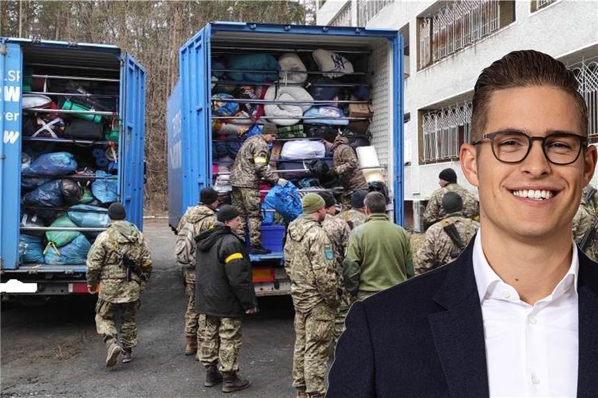 Moritz Schwack: Hilfsgüter haben Ukraine erreicht - So geht es weiter Moritz Schwack, Firmenchef von SWING, ist froh, dass die beiden Container mit Hilfsgütern über die ukrainische Grenze gebracht werden konnten. Dort wurden sie von Soldaten des ukrainischen Militärs ausgeladen und werden nun an Hilfsbedürftige verteilt.