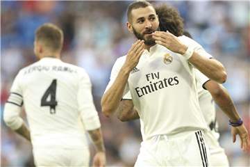 Nach dem Weggang von Cristioano Ronaldo lastet die Verantwortung Tor zu erzielen nun auch auf Karim Benzema. Foto: Andrea Comas/AP
