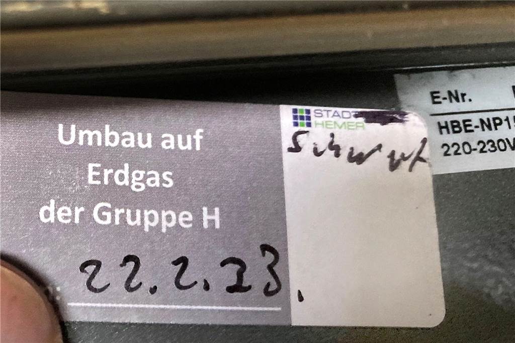 Gasumstellung: Gebäudescharfe Daten und die Frage nach Verantwortung Umbau auf Erdgas der Gruppe H, Aufkleber