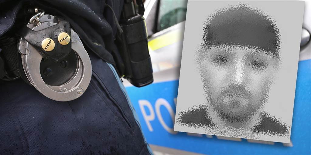 Tatverdächtiger nach versuchter Vergewaltigung in Dorsten festgenommen Handschellen und gepixeltes Phantombild