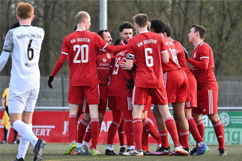 Nach sechs Landesliga-Siegen in Serie war für RW Deuten am Sonntag (16. Februar) Schluss: Gegen den TuS Haltern kassierten die Rot-Weißen eine 1:2-Niederlage.
