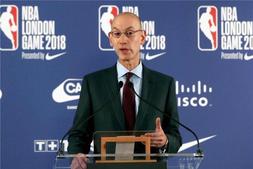 NBA-Boss Adam Silver verlängert bis 2024 NBA-Commissioner Adam Silver verlängerte seinen Vertrag. Foto: Simon Cooper/PA Wire