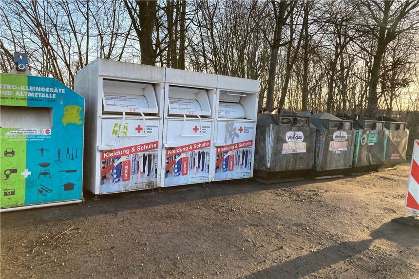 Nach Container-Auflösung an Lüdinghauser Straße: Zweiter Ersatz Standort gefunden Neben dem Standort an der Herberner Straße (im Bild zu sehen) soll ein Container-Standort an anderer Stelle in Ascheberg erweitert werden.