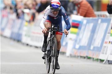 Neuer Zeitfahr-Weltmeister der Junioren: Der Brite Thomas Pidcock siegt. Foto: Corneliius Poppe
