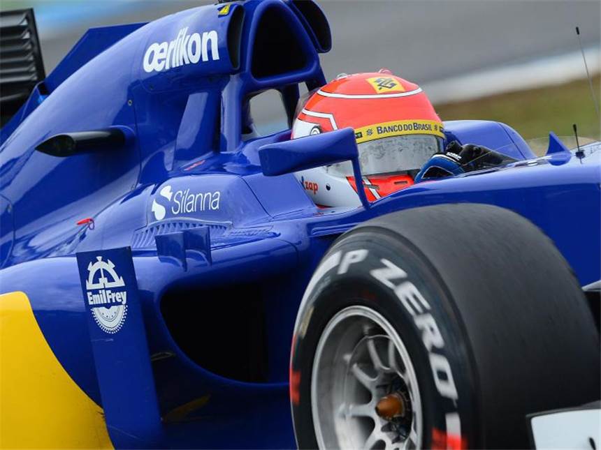 Trotz Motor-Aus: Rosberg pflegt Ruf als Rundensammler Neuling Felipe Nasr lieferte mit seinem Sauber erneut gute Rundenzeiten ab. Foto: Peter Steffen