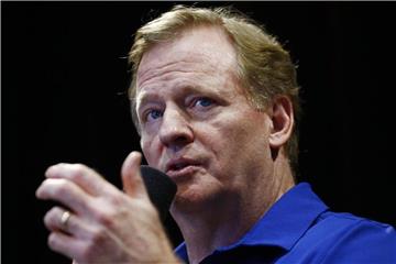 NFL Commissioner Roger Goodell hofft auf eine Ende der Spielerproteste während der Hymnen. Foto: Ross D. Franklin
