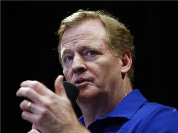 NFL Commissioner Roger Goodell hofft auf eine Ende der Spielerproteste während der Hymnen. Foto: Ross D. Franklin