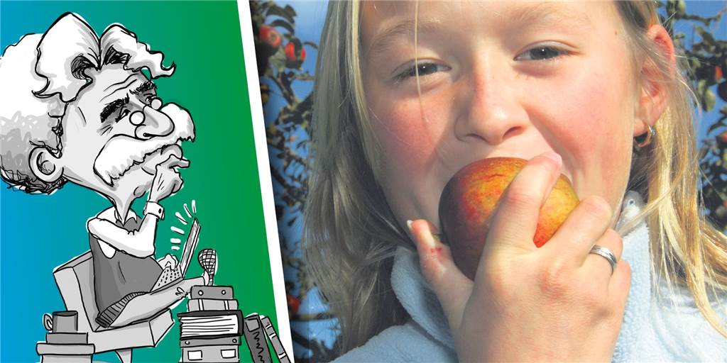 Frag doch Onkel Max: Was ist das gesündeste Obst? Nicht jeder liebt Obst, doch dieser jungen Frau scheint der Apfel gut zu munden.