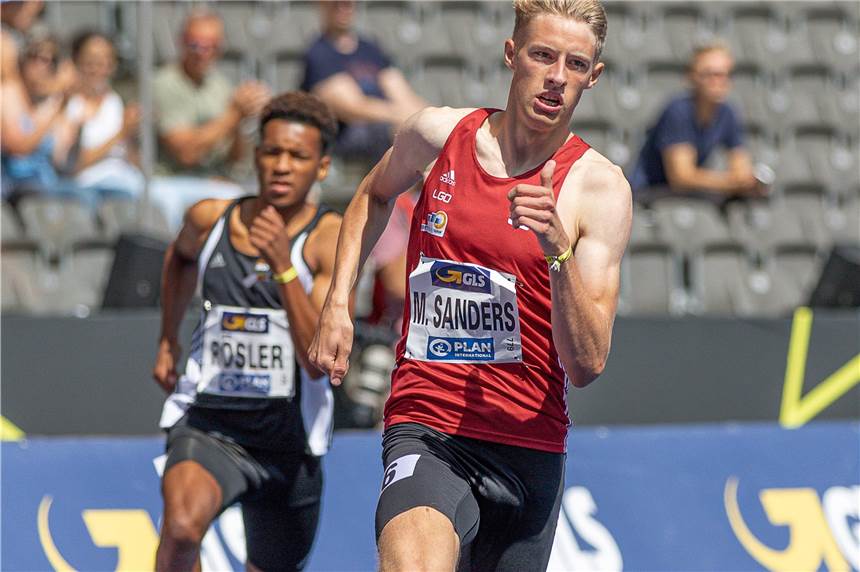 Furioser Schlussspurt: Manuel Sanders kürt sich zum Deutschen Meister über 400 Meter Nicht zu halten: Manuel Sanders ist neuer Deutscher Meister über die 400 Meter.