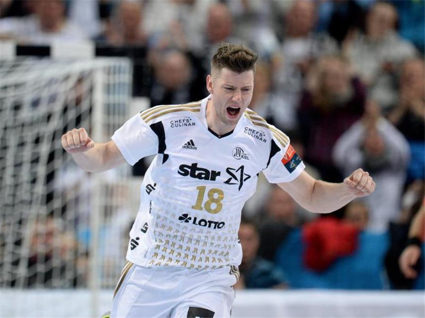 THW Kiel beendet mit 34:32-Heimsieg Magdeburger Serie Niclas Ekberg holte beim Heimsieg gegen den SCM acht Tore für den THW. Foto: Daniel Reinhardt