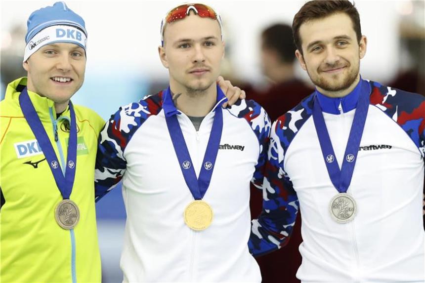 Ihle kritisiert Russen: Sollten „aus ihrer Situation lernen“ Nico Ihle gewann hinter Pawel Kulischnikow und Denis Juskow EM-Bronze. Foto: Pavel Golovkin