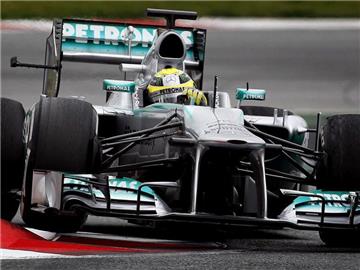 Nico Rosberg fuhr mit seinem Mercedes allen davon. Foto: Alberto Estevez