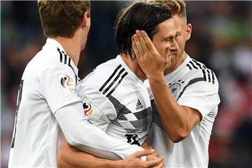 Nico Schulz traf zum 2:1 gegen Peru. Foto: Uli Deck