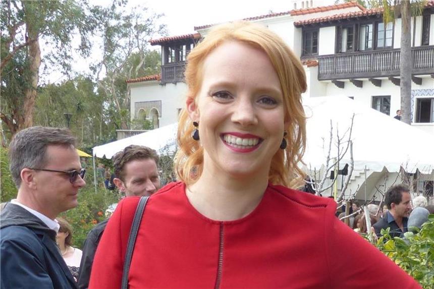 Nina Rausch bei einem Empfang in der Villa Aurora in Pacific Palisades. Foto: Barbara Munker