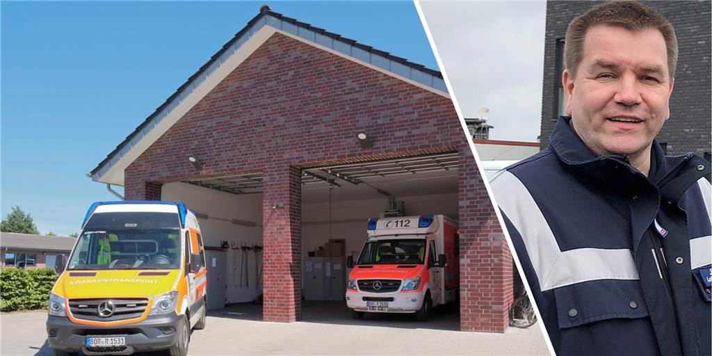 Noch 2020 wurden die Vorhaltezeiten für den Krankentransportwagen (l.) in Südlohn erweitert, um den Rettungstransportwagen (RTW) zu entlasten. Künftig soll letzterer rund um die Uhr durchgängig besetzt werden, so das Ergebnis eines Gutachtens. Jürgen Rave, Leiter Rettungsdienst beim DRK-Kreisverband Borken, begrüßt dies aus Mitarbeitersicht.