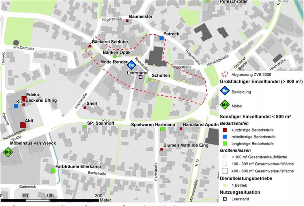 Der Kampf für den verkaufsoffenen Sandhasensonntag in Alstätte Nur innerhalb der rot eingestrichelten Fläche ist die Öffnung am verkaufsoffenen Sandhasensonntag erlaubt.