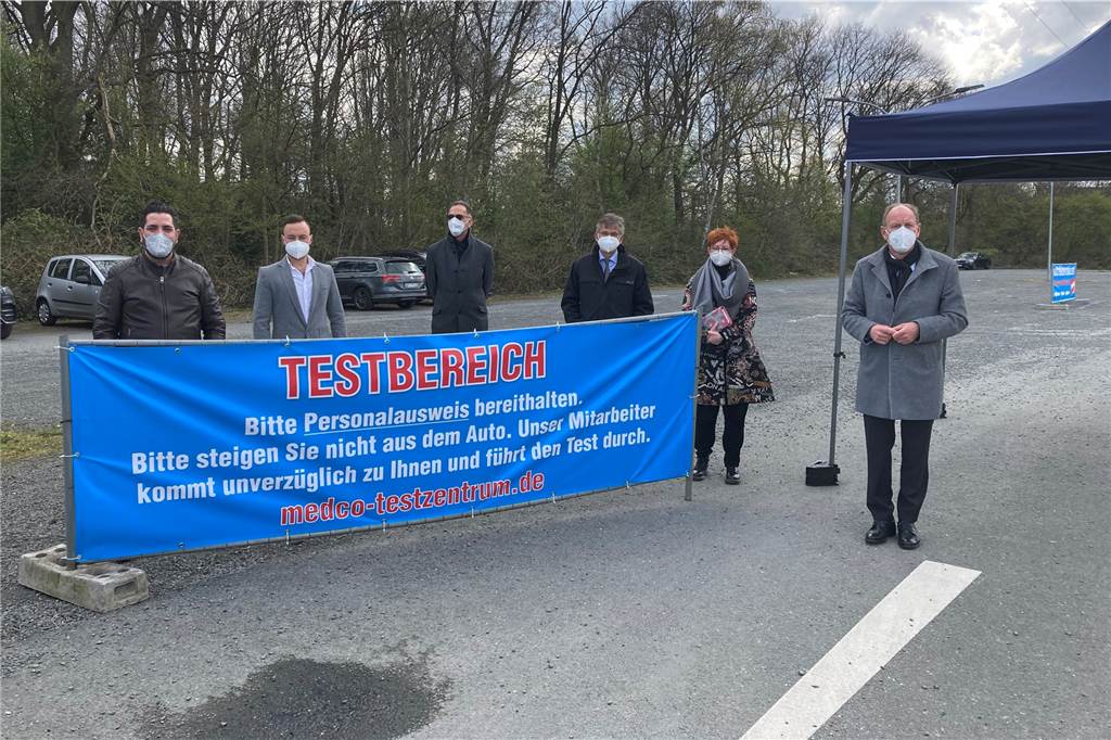 Neu in Bottrop: Corona-Schnelltests im Bus oder im Drive-In Drive-in Teststelle Prosper-Haniel