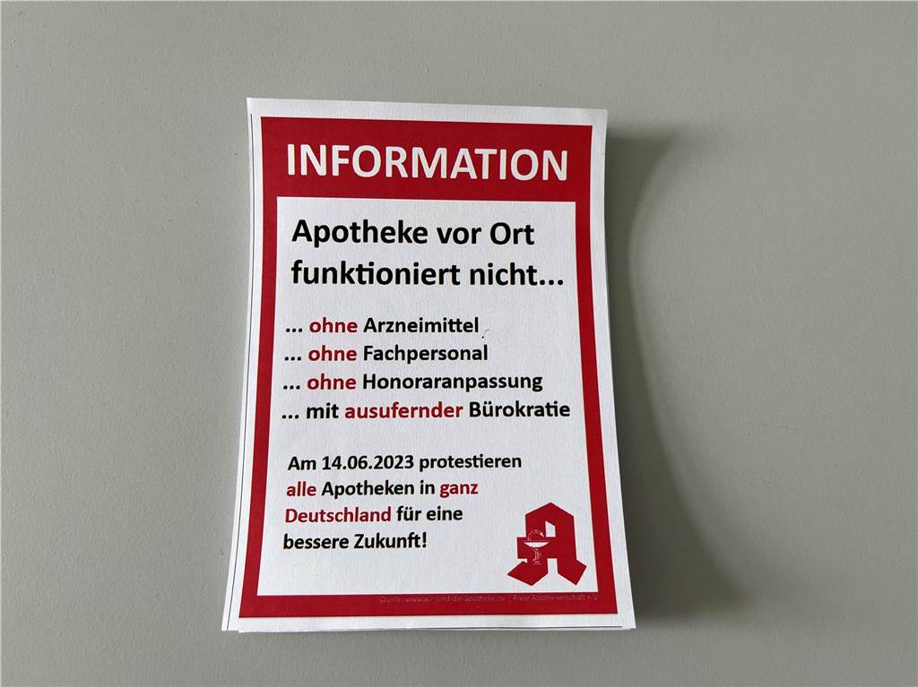 Mit diesem Info-Handzettel wurden die Kunden unter anderem über den Streik am 14. Juni informiert.