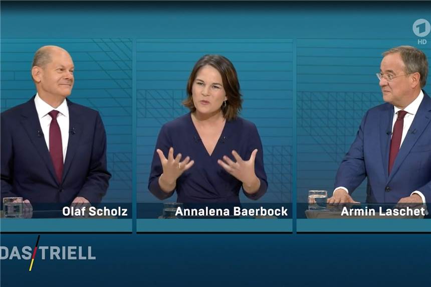 2. TV-Triell: Ton der Kandidaten wird rauer – Scholz gewinnt erneut – Themen im Überblick Olaf Scholz, Annalena Baerbock und Armin Laschet lieferten sich beim TV-Triell teilweise einen scharfen Schlagabtausch.