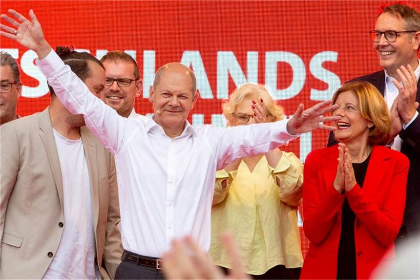 Insa-Umfrage: SPD nun sechs Punkte vor der Union Olaf Scholz und die SPD liegen in einer Umfrage nun sechs Prozentpunkte vor der Union.