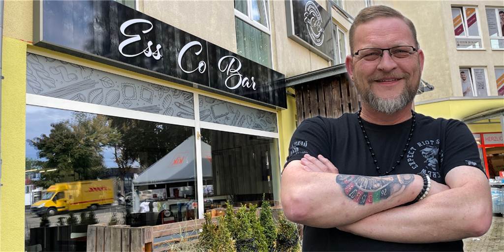 Traum von eigenem Restaurant wurde für Oliver Hemmerle (50) zum Alptraum Montage eines Fotos vom Restaurant EssCoBar und einem Bild von Mit-Inhaber Oliver Hammerle