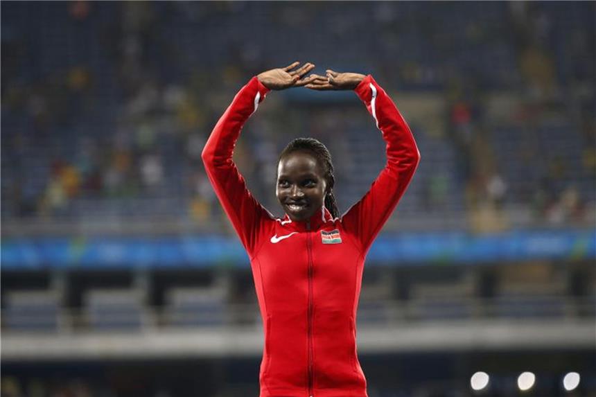 Olympiasiegerin Cheruiyot beim Frankfurt-Marathon Olympiasiegerin Vivian Jepkemoi Cheruiyot wird erstmals am Frankfurt Marthon teilnehmen. Foto: Yoan Valat