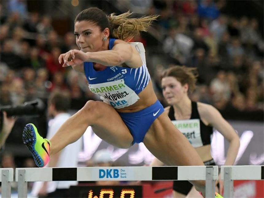 Sechs Highlights der Hallen-EM in Belgrad Pamela Dutkiewicz gehört genau wie ihre Konkurrentin Cindy Roleder zu den Anwärterinnen auf EM-Gold über 60 Meter Hürden. Foto: Hendrik Schmidt