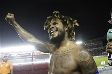 Panamas Roman Torres jubelt über den Sieg in der WM-Quali gegen Costa Rica. Foto: Arnulfo Franco