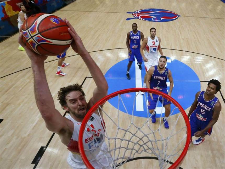 Gasol stürzt Frankreichs Riesen ins Tal der Tränen Pau Gasol dominierte mit 40 Punkten das Halbfinale gegen Frankreich. Foto: Juan Carlos Hidalgo
