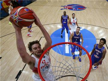 Pau Gasol dominierte mit 40 Punkten das Halbfinale gegen Frankreich. Foto: Juan Carlos Hidalgo
