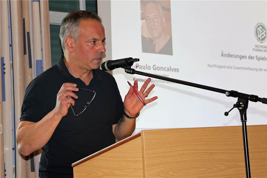 Schiri-Chef Goncalves: „Wir werden niemanden zwingen, ein Spiel zu pfeifen“ Paulo Goncalves, Vorsitzender des Kreis-Schiedsrichterausschusses