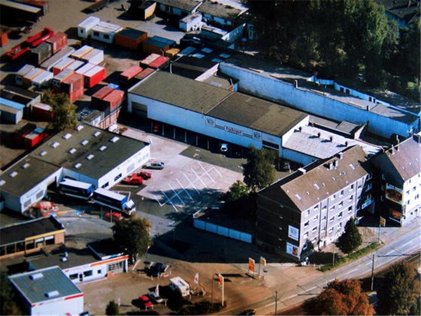 Sozialkaufhaus wiedereröffnet - Umzug im Juni <p>Das Gelände des neuen Sozialkaufhauses. Luftbild privat</p>
