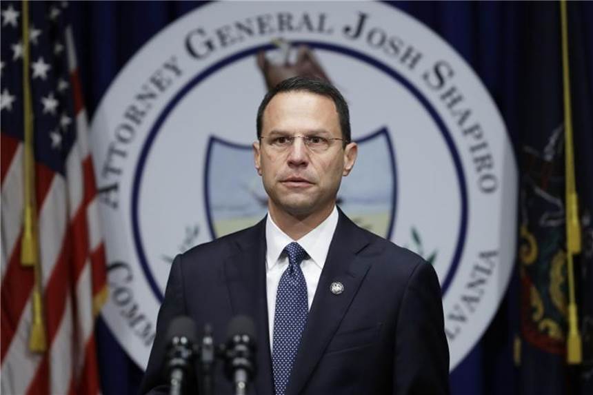 Pennsylvanias Generalstaatsanwalt Josh Shapiro spricht im Pennsylvania Capitol in Harrisburg. Foto: Matt Rourke
