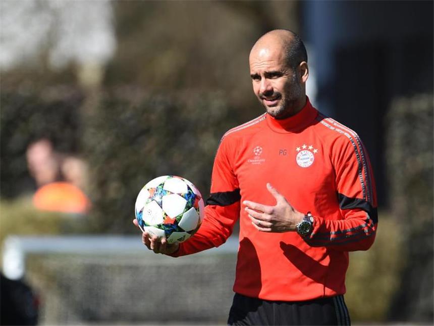 Bayern gegen Donezk zum Siegen verdammt Pep Guardiola bei Abschlusstraining der Bayern. Foto: Andreas Gebert