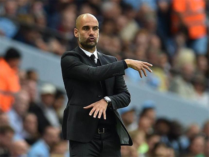 Derby-Fieber in Manchester Pep Guardiola istder Coach von Manchester City. Foto: Peter Powell