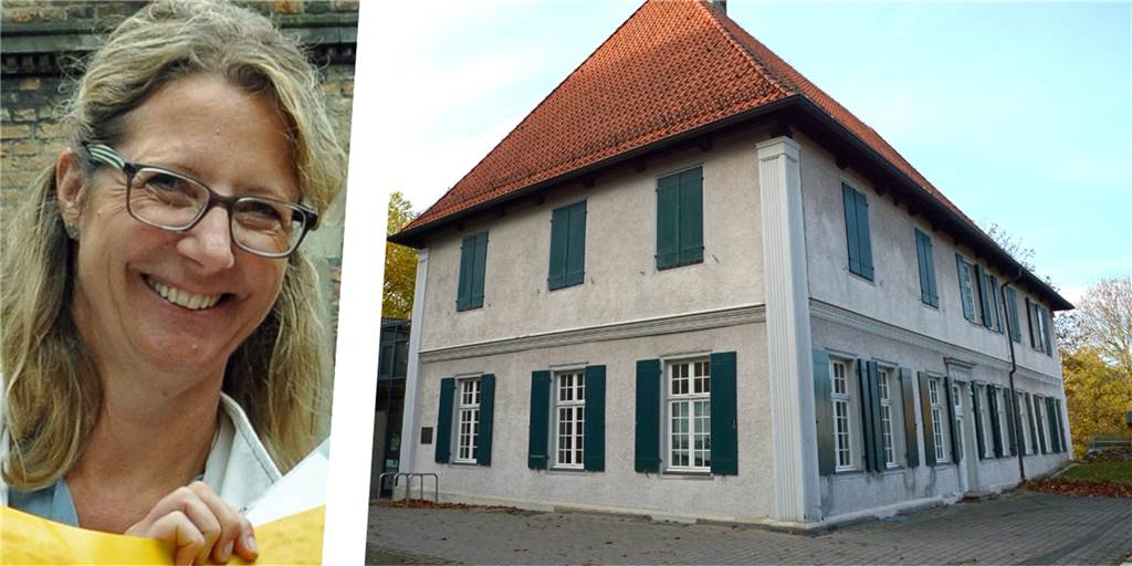 Museum in Werne: Stadt nennt Details zu Sanierungsplänen Eine Frau steht neben einem Museum.