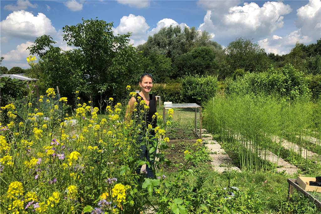 Schrebergärtner fürchten, dass ihre Gärten dem Wohnungsbau weichen müssen Petra Weßels in ihrem Garten. Hier wächst nicht nur der Spargel, sondern auch eine Wildblumenwiese für die eigenen Honigbienen.