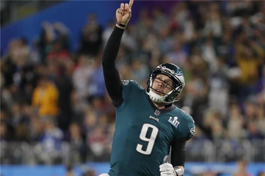 Quarterback Foles wertvollster Spieler des 52. Super Bowl Philadelphias Quarterback Nick Foles ist tiefgläubiger Christ. Foto: Charlie Neibergall