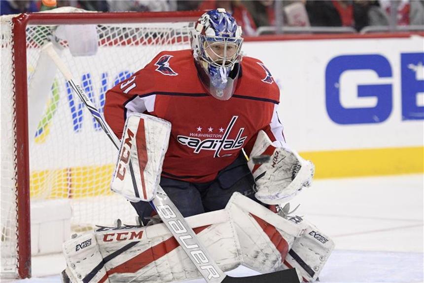 NHL-Goalie Grubauer verliert mit Washington Philipp Grubauer steht in der NHL für die Washington Capitals im Tor. Foto: Nick Wass/AP