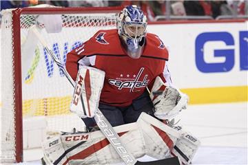 Philipp Grubauer überzeugte im Tor der Washington Capitals. Foto: Nick Wass/AP