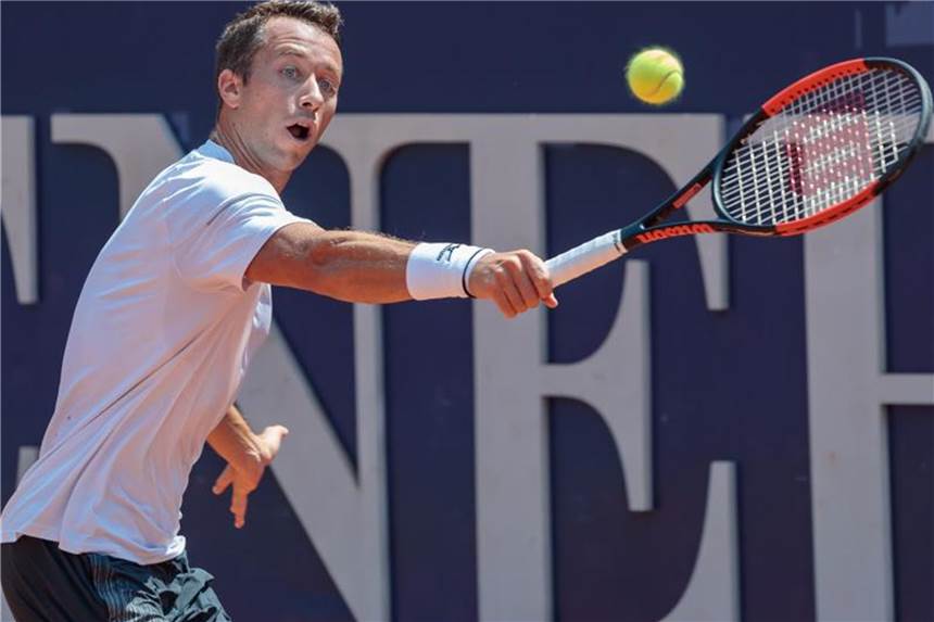 Nach Hochzeit: Kohlschreiber verliert in Kitzbühel Philipp Kohlschreiber in Aktion gegen Denis Istomin. Foto: Expa/Johann Groder/APA