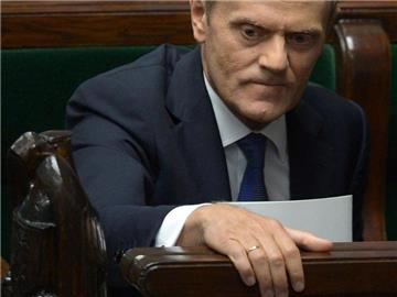 Polens Regierungschef Donald Tusk im Parlament in Warschau. Foto: Radek Pietruszka