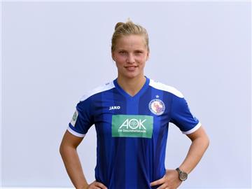 Potsdams Tabea Kemme traf doppelt gegen Mönchengladbach. Foto: Ralf Hirschberger